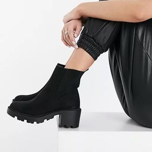 TOPSHOP - BYRON Platform Chelsea boots with chunky heels - Size 40